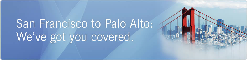 San Francisco to Palo Alto: We&rsquo;ve got you covered.